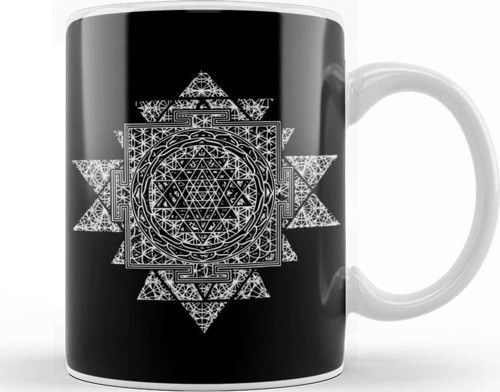 Sri Yantra Sacred Geometry 01 Kupa Bardak Porselen