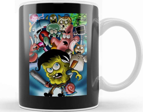 Evil Dead Spongebob Süngerbob Kupa Bardak Porselen