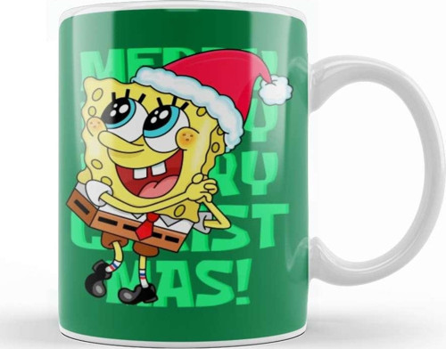 Spongebob Christmas Süngerbob Kupa Bardak Porselen