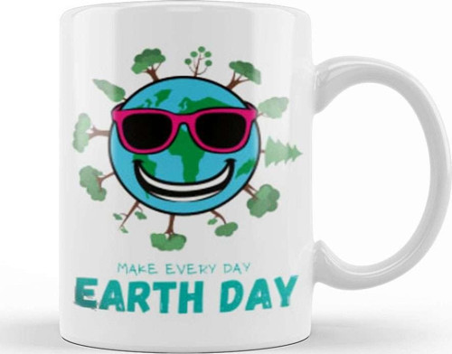 Make Every Day Earth Day 2021 Kupa Bardak Porselen