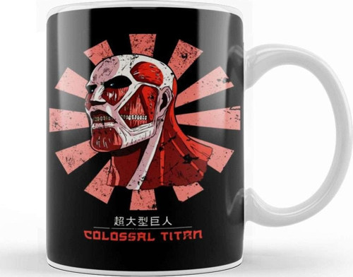 Colossal Titan Retro Japanese Kupa Bardak Porselen