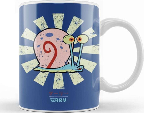 Gary Retro Japanese Spongebob Kupa Bardak Porselen