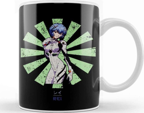 Rei Evangelion Retro Japanese Kupa Bardak Porselen