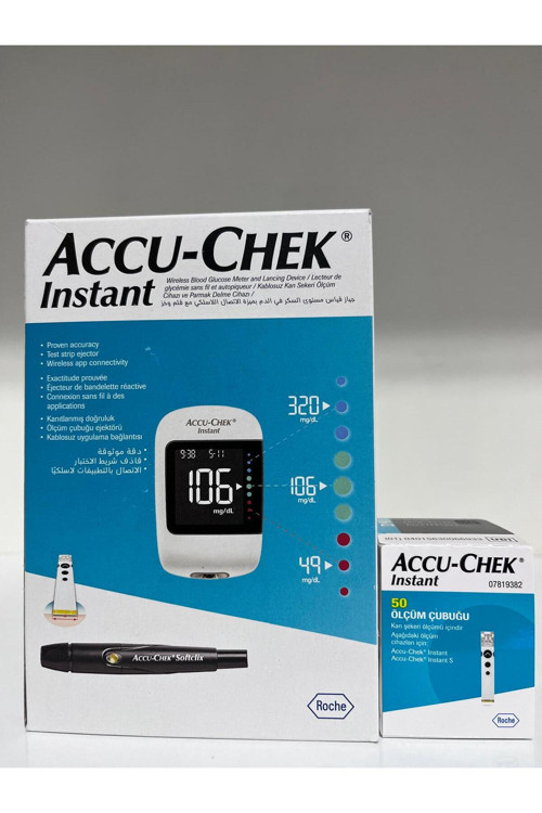 Accu Chek Instant Şeker Ölçüm Cihazı + 50 Lik Ölçüm Stribi