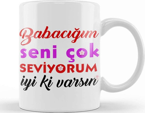 Babalar Günü Babaya Hediye 03 Kupa Bardak Porselen