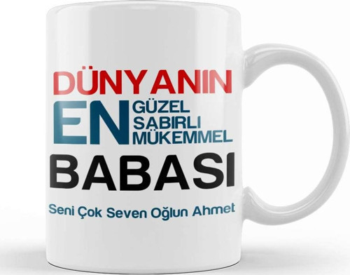 Babalar Günü Babaya Hediye 08 Kupa Bardak Porselen