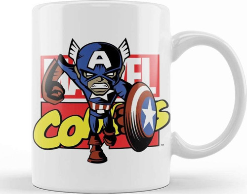 Marvel Comics Capitan América Kupa Bardak Porselen