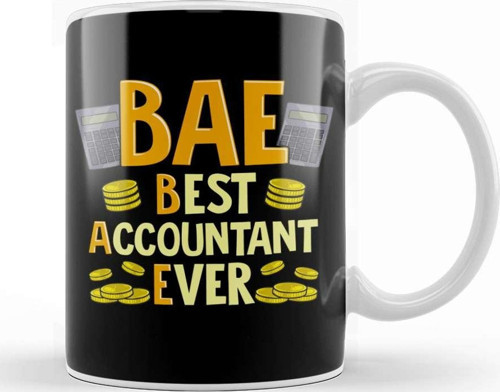 Bae Best Accountant Ever Cute & Funny Accounting Kupa Bardak Porselen