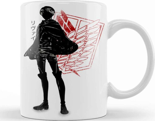 Attack On Titan Crimson Levi Kupa Bardak Porselen