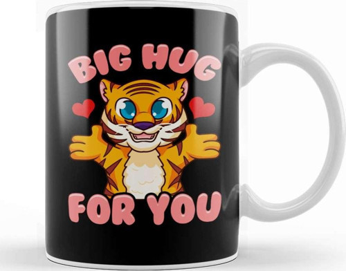 Cute & Funny Big Hug For You Adorable Baby Tiger Kupa Bardak Porselen