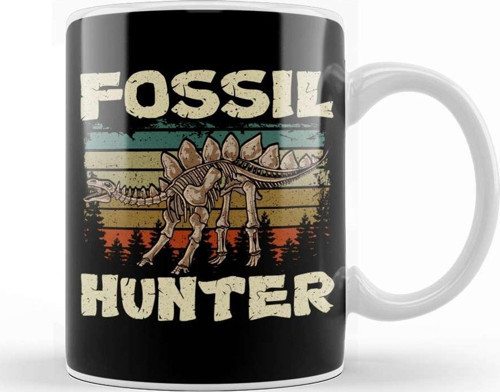 Cute & Funny Fossil Hunter Paleontology Dinosaur Kupa Bardak Porselen