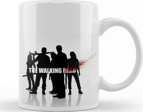 The Walking Dead Siyah Beyaz Kupa Bardak Porselen