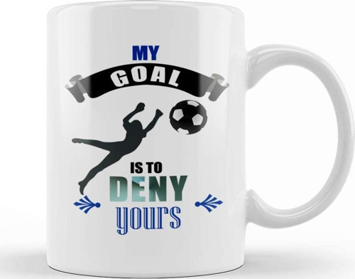 Cute Diving Goalkeeper Soccer Goalie Defend Goal Kupa Bardak Porselen