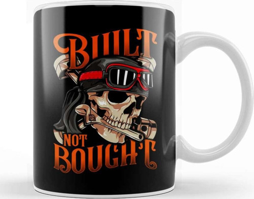 Funny Built Not Bought Car & Motorcycle Mechanic Kupa Bardak Porselen