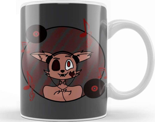Zombie Animals Zombie Dj Fox Kupa Bardak Porselen
