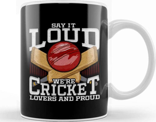 Funny Say It Loud We'Re Cricket Lovers And Proud Kupa Bardak Porselen