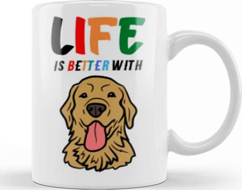 Funny Dog Lover Gift For Men Kupa Bardak Porselen