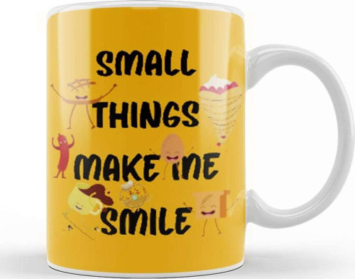 Smile Quotes Happy Love Gift Kupa Bardak Porselen