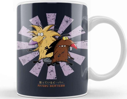 Angry Beavers Retro Japanese Kupa Bardak Porselen