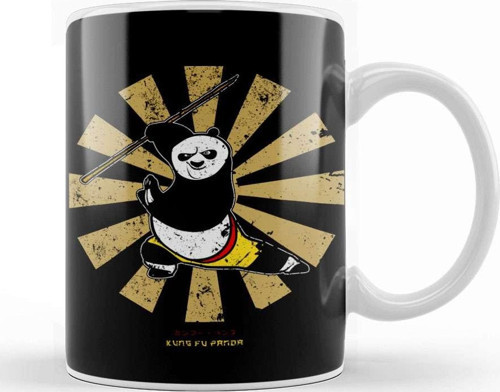 Kung Fu Panda Retro Japanese Kupa Bardak Porselen