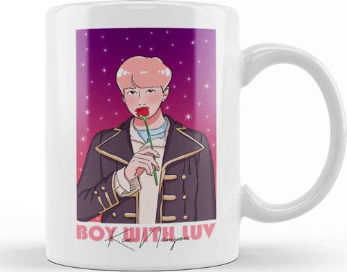 Boy With Luv Bts Kim Namjoon Kupa Bardak Porselen