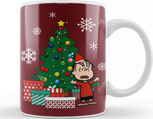 Linus Van Pelt Around The Christmas Tree Peanuts Kupa Bardak Porselen