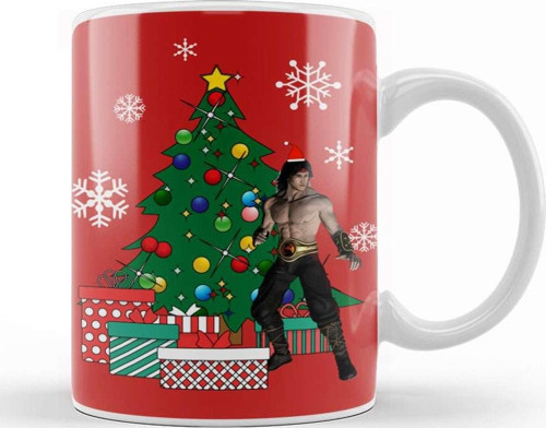 Liu Kang Around The Christmas Tree Mortal Kombat Kupa Bardak Porselen