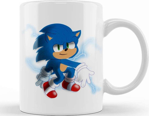 Sonic The Hegdehog Blue Blur Kupa Bardak Porselen