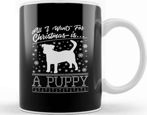 All I Want For Christmas Is A Puppy Knit Pattern Kupa Bardak Porselen