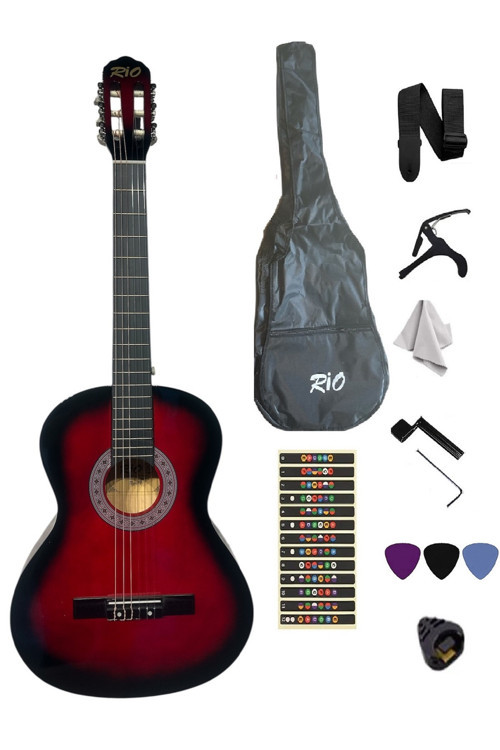 3/4 7 14 yaş için Klasik Gitar Seti