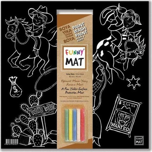 - Funny Mat Black (Tebeşirli ) Vahşi Batı - 40x40