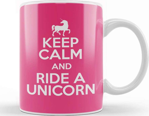 Keep Calm And Ride A Unicorn Kupa Bardak Porselen