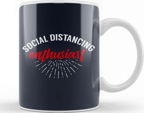 Social Distancing Enthusiast Kupa Bardak Porselen