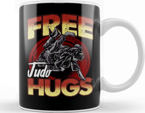 Funny Free Judo Hugs Mma Pun Kupa Bardak Porselen