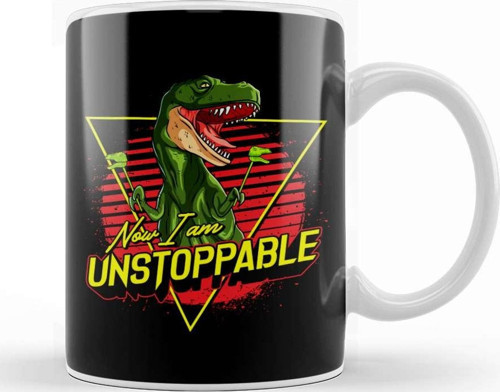 Funny Now I Am Unstoppable Trex Pun Kupa Bardak Porselen