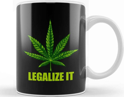 Weed Legalize It Marijuana Cannabis Kupa Bardak Porselen