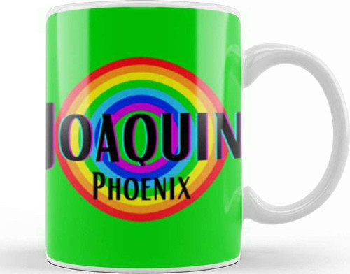 Joaquin Phoenix Retro Rainbow Style Kupa Bardak Porselen