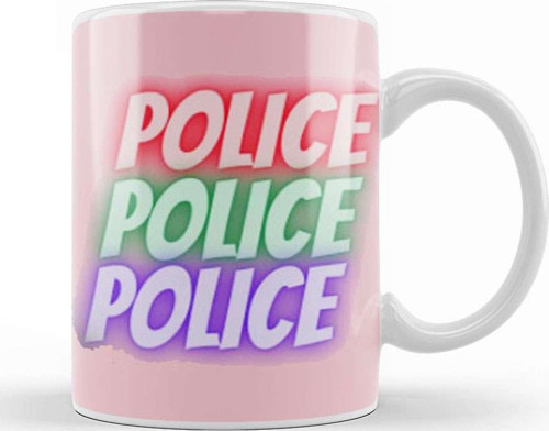 Police Gift İdea Funny Saying Quote Kupa Bardak Porselen