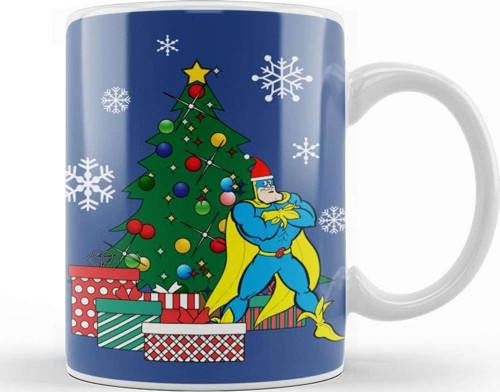 Bananaman Around The Christmas Tree Kupa Bardak Porselen