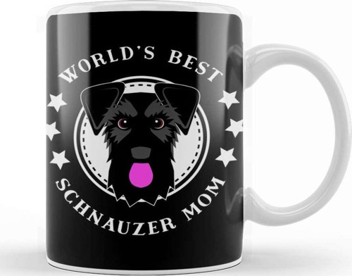 Worlds Best Schnauzer Mom 04 Kupa Bardak Porselen