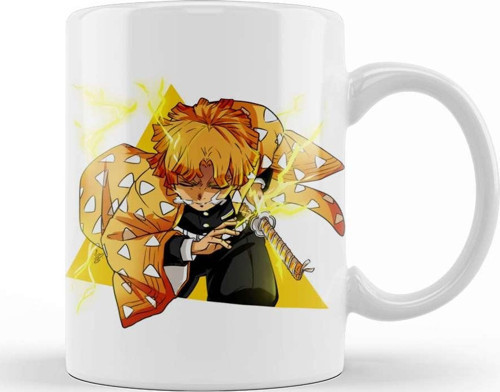 Demon Slayer Thunder Breath Zenitsu Kupa Bardak Porselen
