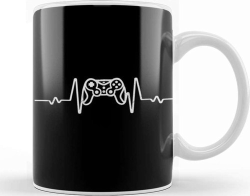 Gamer Heartbeat Video Game Lover 02 Kupa Bardak Porselen