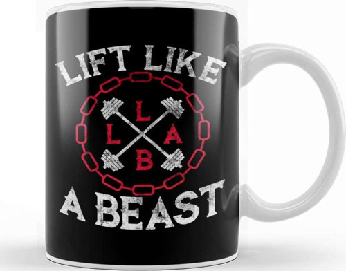 Lift Like A Beast Weightlifting Powerlifting Gym Kupa Bardak Porselen