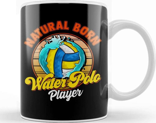 Natural Born Water Polo Player Waterpolo Athlete Kupa Bardak Porselen