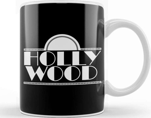 Hollywood 1930S Art Deco Style Logo Kupa Bardak Porselen