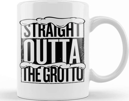 Straight Outta The Grotto Christmas Kupa Bardak Porselen