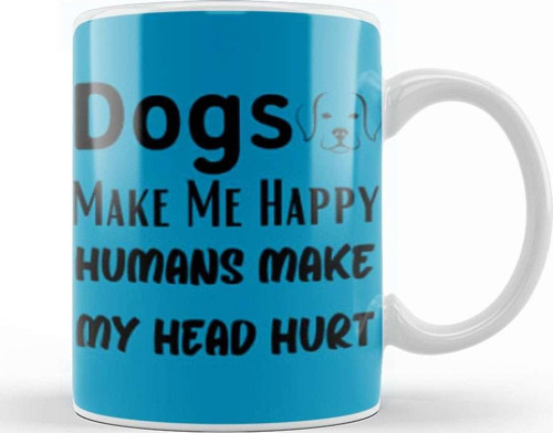 Funny Dog Lover Gift For Men Kupa Bardak Porselen