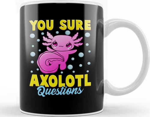 You Sure Axolotl Questions Cute & Funny Fish Pun Kupa Bardak Porselen