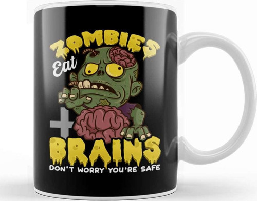 Zombies Eat Brains Don T Worry You'Re Safe Funny Kupa Bardak Porselen