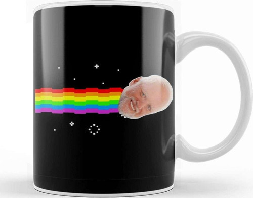 Harold Hide The Pain Nyan Cat Memeß Kupa Bardak Porselen